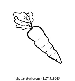 Carrot Doodle Icon Vector 