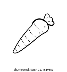 carrot doodle icon vector 