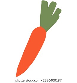 carrot doodle illustration perfect for simple and fun designs in books,