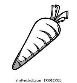 carrot doodle vector icon. Drawing sketch illustration hand drawn line.