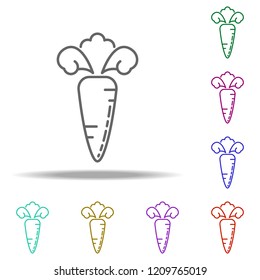 carrot dusk icon. Elements of Vegetables in multi color style icons. Simple icon for websites, web design, mobile app, info graphics