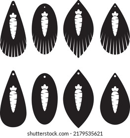 Carrot Earrings, Carrot Fringe Earring