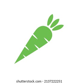 Carrot eco vector green icon