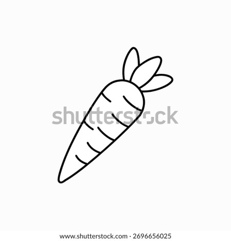 carrot editable stroke outline icon vector template