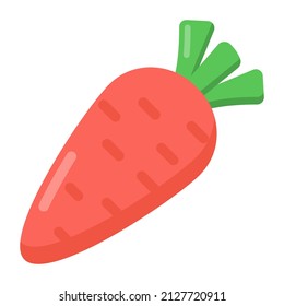 Carrot in editable vector design, organic and healthy food 

