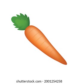 Carrot Emoji Vector Design. Art Illustration Agriculture Food Farm Product. Carrot isolated on white background. 