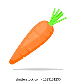 diseño plano de zanahoria icono simple, vector de stock aislado