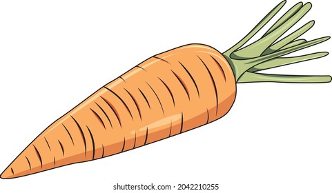 Carrot flat design that you can resize to bigger size without loss of resolution, for any type of use.