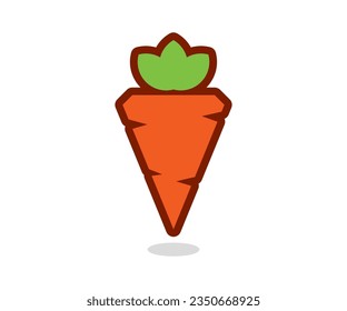 Carrot flat design vector illustration, perfect for icon or child book and something related