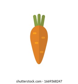 carrot flat icon, vector illustration