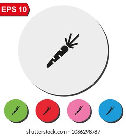 Carrot flat round colorful vector icon.