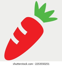 Carrot flat style vector illustration