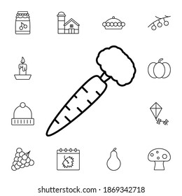 Carrot flat vector icon in autumn pack
