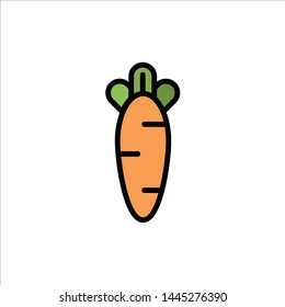 Carrot, Food, Easter, Nature  Flat Color Icon. Vector icon banner Template