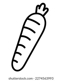 carrot food line icon style