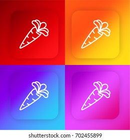 Carrot four color gradient app icon set