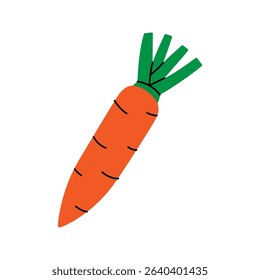 Carrot. Fresh organic vegetable. Vector illustration