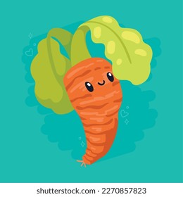 carrot fresh vegetable comic character
