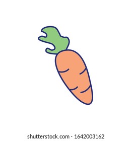 carrot fresh vegetable isolated icon vector illustration design