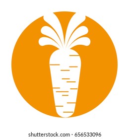 carrot fresh vegetable isolated icon