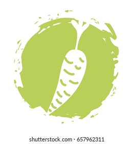 carrot fresh vegetable isolated icon