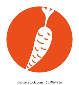 carrot fresh vegetable isolated icon