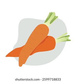 carrot. Fresh carrot vegetable with leaves, 