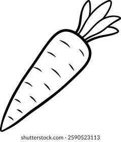 Carrot  fresh vegetable  vector art illustration