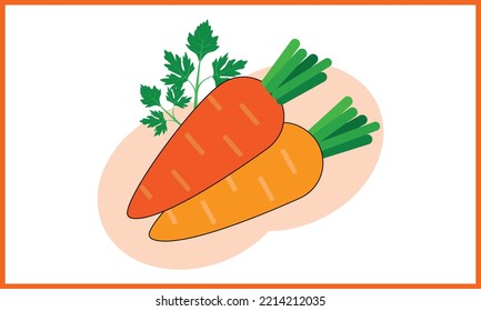 The Carrot Fruit Icon and Vector Illustrations, The Carrot Fruit Icon Creative Kids, and Carrot Fruit Icon Theme Vector Illustration.