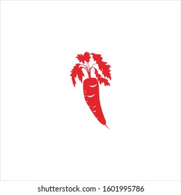 the Carrot fruit vector logo