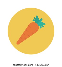 carrot glyph flat vector icon