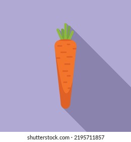 Karotten-Gmo-Symbol, flacher Vektor. Agrarnahrung. Medizin-Gen
