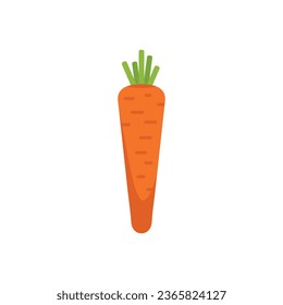 Carrot gmo icon flat vector. Agriculture food. Medicine gene isolated