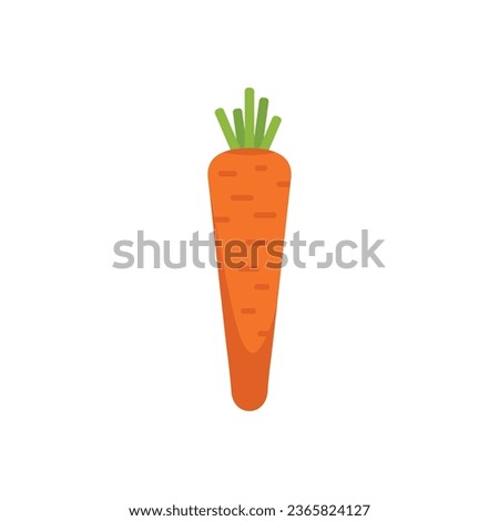Carrot gmo icon flat vector. Agriculture food. Medicine gene isolated
