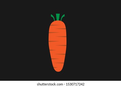 carrot with green leaf vector. illustration 