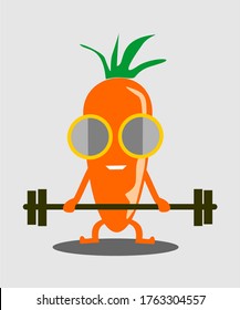 CARROT GYM MASTER ICON VECTOR LOGO