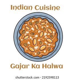 Carrot halwa,gajar ka halwa indian famous sweet made of carrots 