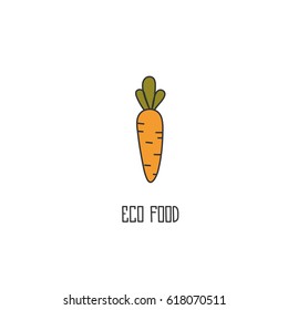 Carrot hand drawn vector illustration.