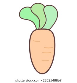 carrot head cartoon elements for illustration