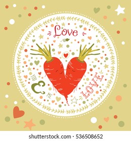 carrot heart Valentine's day
