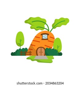 carrot house vector illustration design