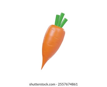  Carrot icon 3d render illustration