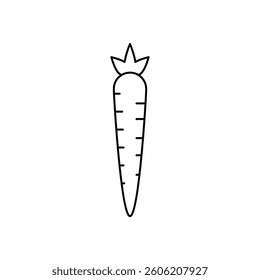 Carrot icon Black line, vector simple illustration for web and app..eps
