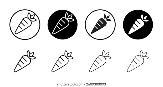 Carrot icon Black and white logo