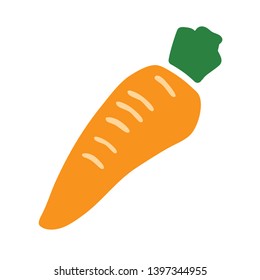 Carrot icon. Cartoon illustration of carrot vector icon for web design