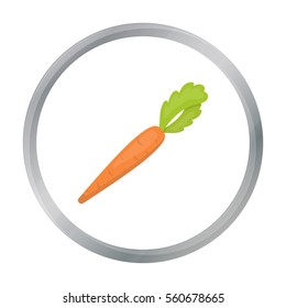 Carrot icon cartoon. Singe vegetables icon from the eco food cartoon.