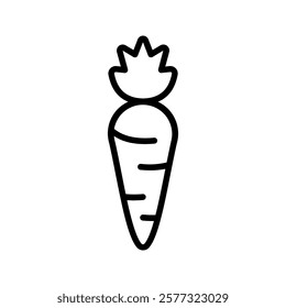 Carrot  icon color editable on white background