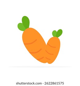 Icono de zanahoria, Vector plano de color. Diseño moderno y minimalista.