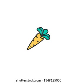Carrot icon design. Gastronomy icon vector illustration