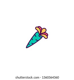 Carrot icon design. Gastronomy icon vector illustration